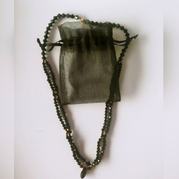 Handmade Jewelry - BOGO FREE! Jet Black Crystal Beaded Necklace | Handmade
